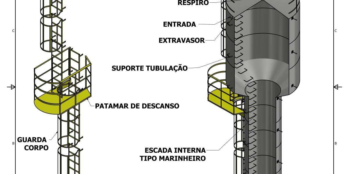 Fluted Column Elevated Storage Tank